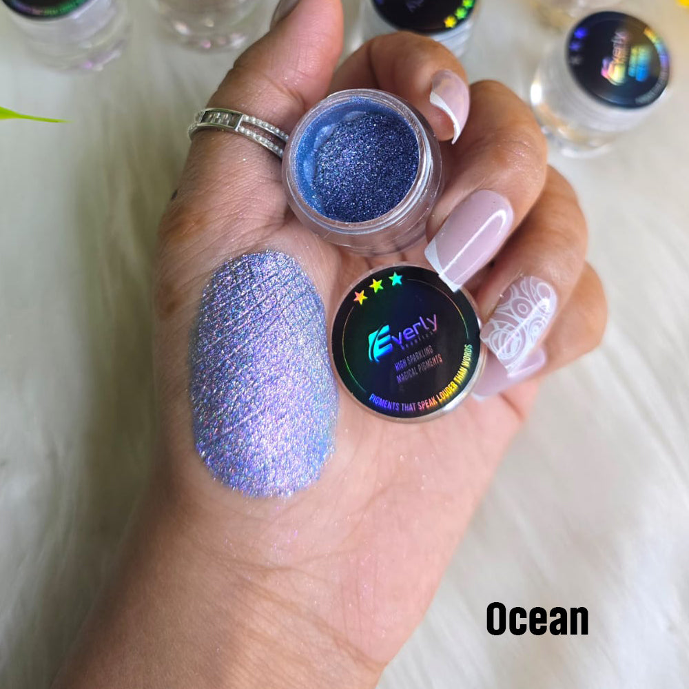 Everly Beauties CR Series Loose Pigment Eyeshadow | Soft Shimmer & High Pigment