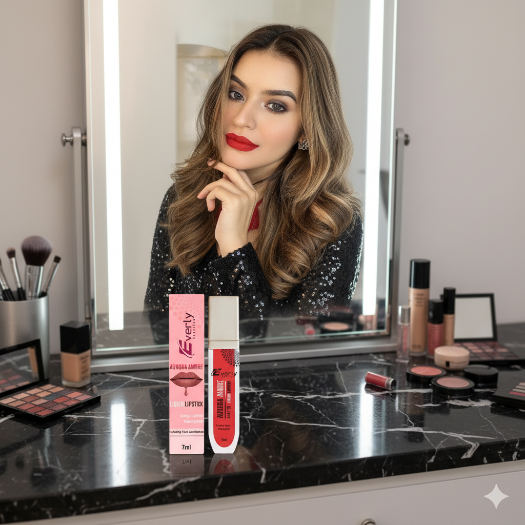 Everly Beauties Aurora Amore Matte Liquid Lipstick | Long-Lasting Waterproof Matte