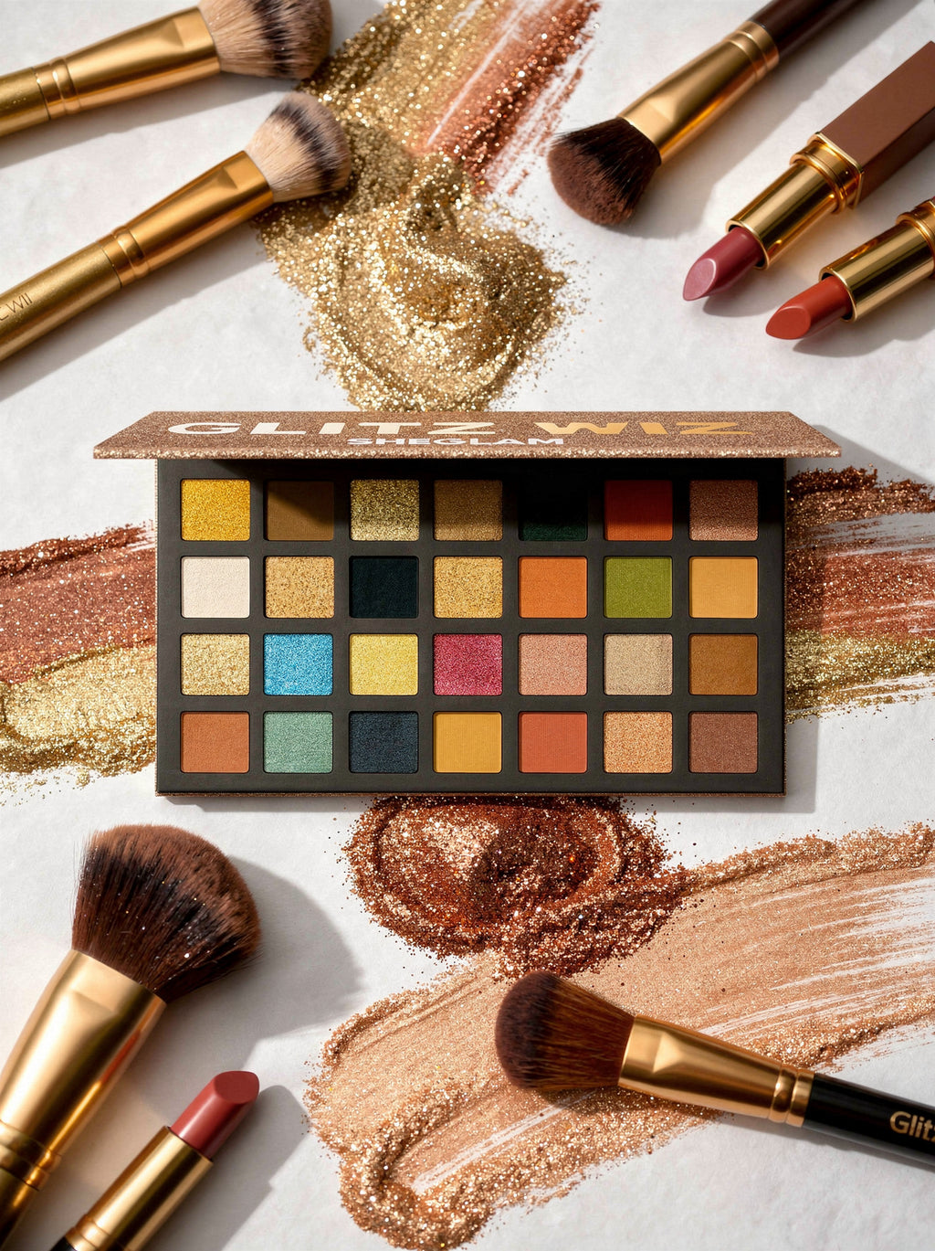 SHEGLAM Glitz Wiz Eyeshadow Palette Brick Lane | 28 Color Palette