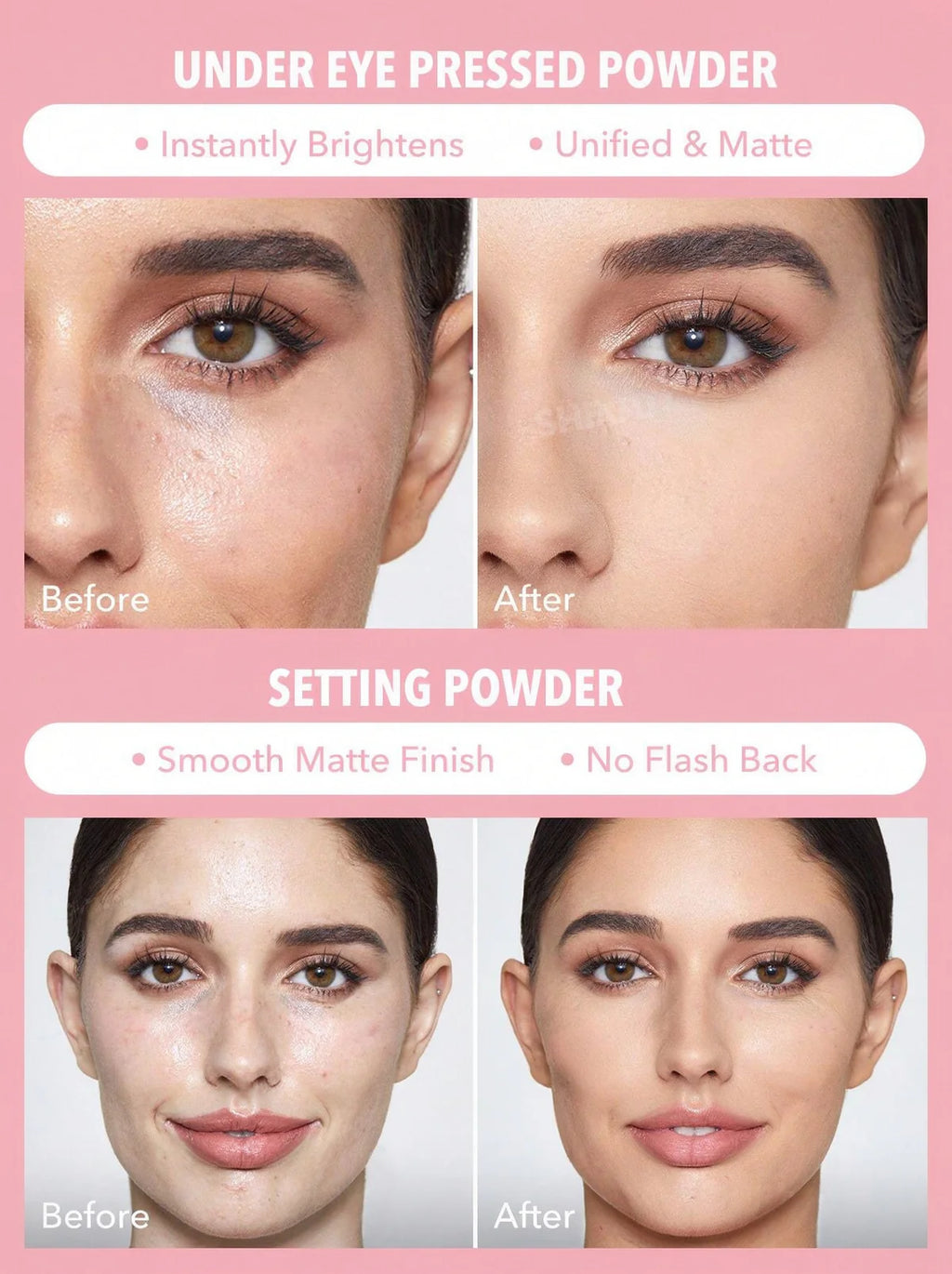 Insta-Ready Face & Under Eye Setting Powder Duo | 2-in-1 Matte Powder