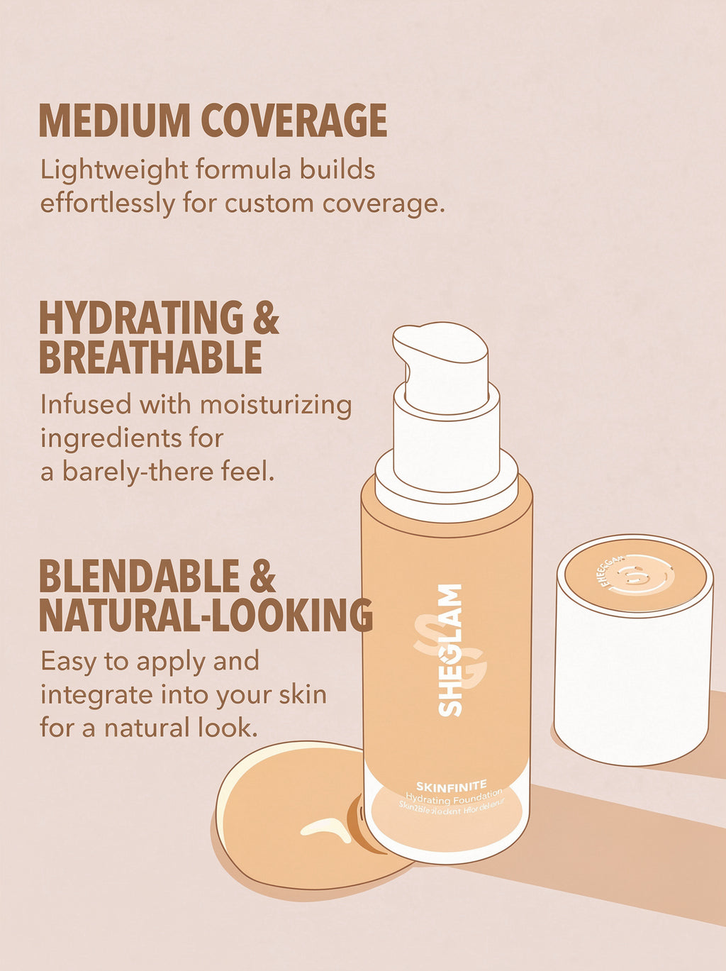 Sheglam Skinfinite Hydrating Foundation Golden | Natural Glow