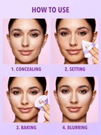 Sheglam Insta-Ready Powder Puff | Soft Triangle Makeup Puff for Loose & Pressed Powder