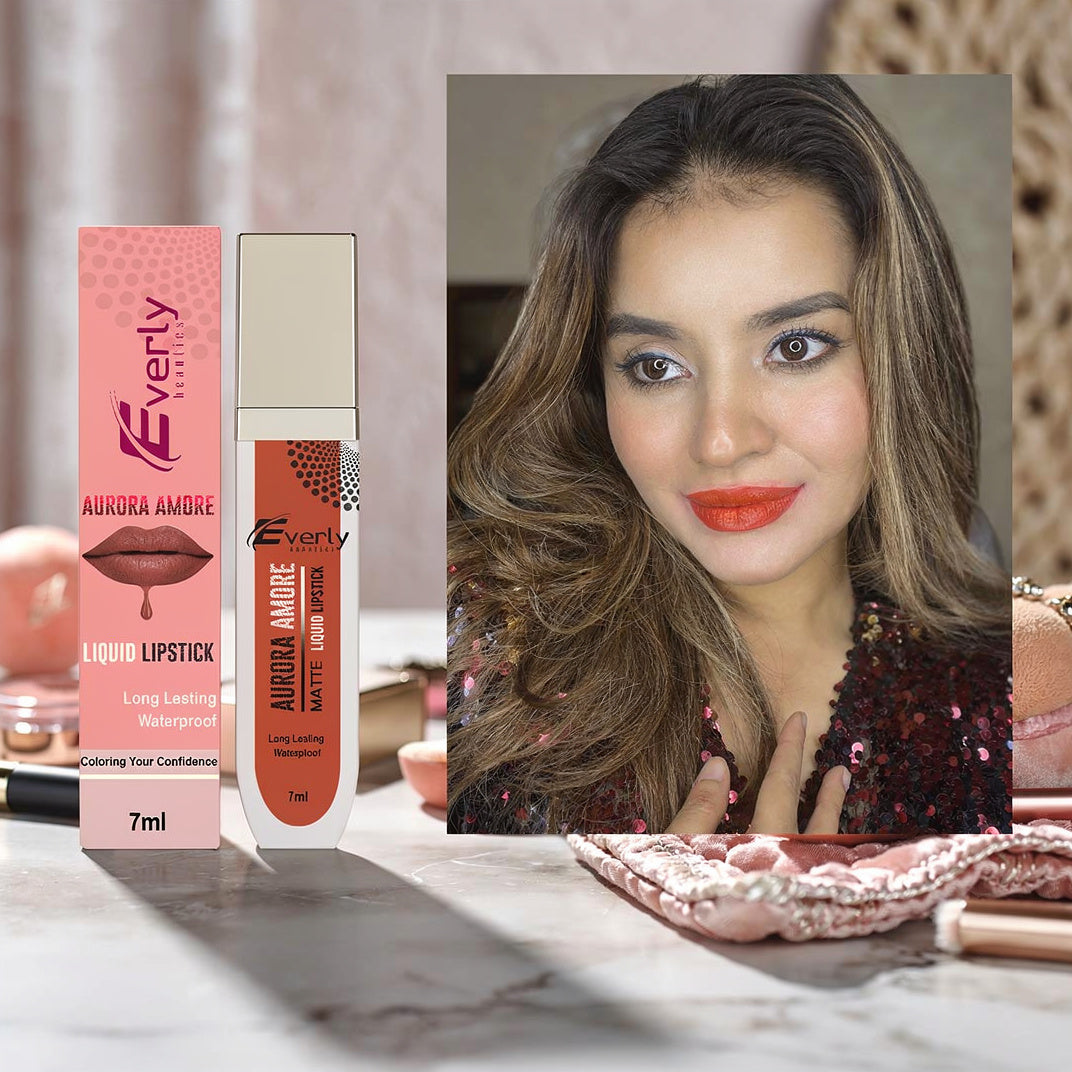 Everly Beauties Aurora Amore Matte Liquid Lipstick | Long-Lasting Waterproof Matte