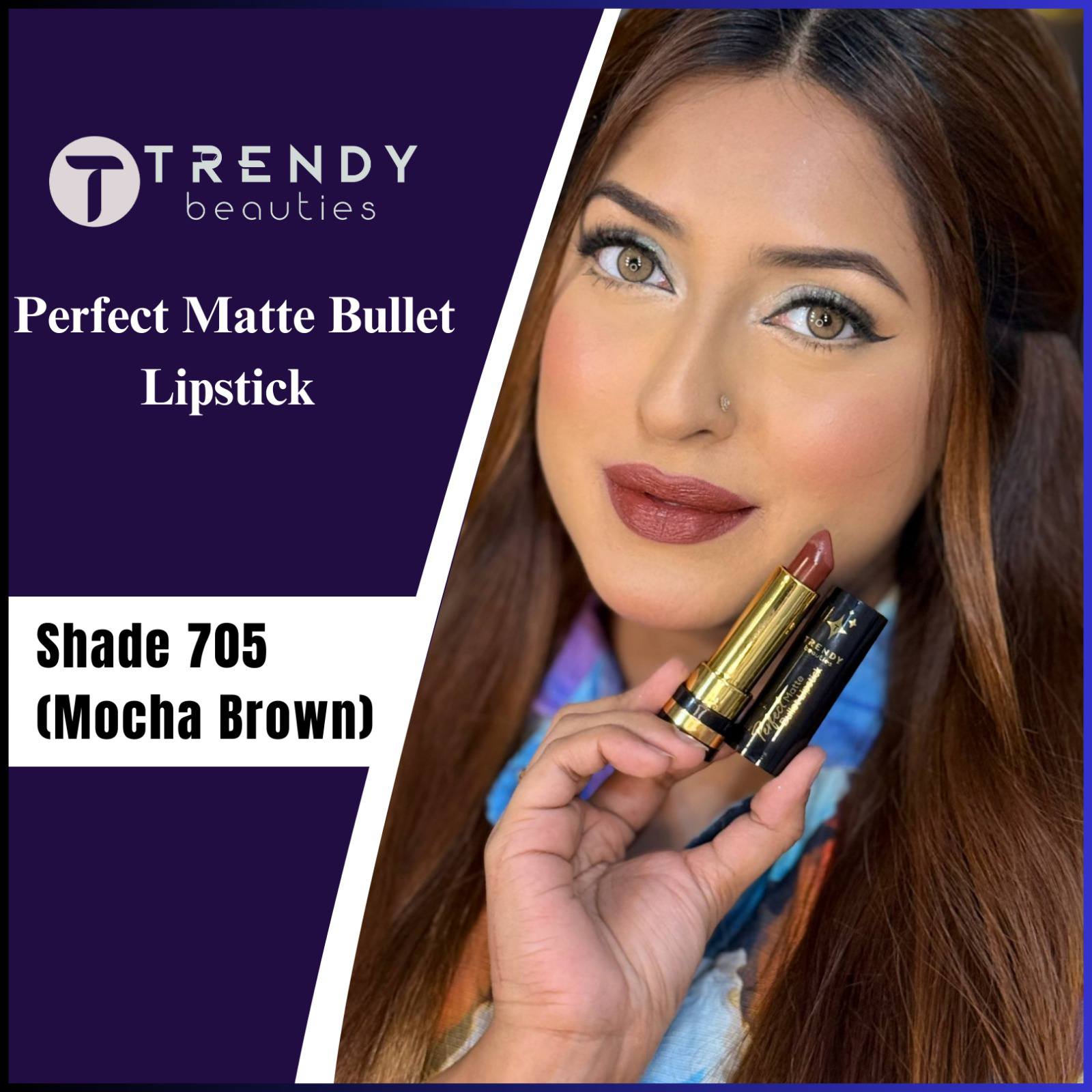 Trendy Beauties Perfect Matte Bullet Lipstick – Soft Matte & Long Lasting
