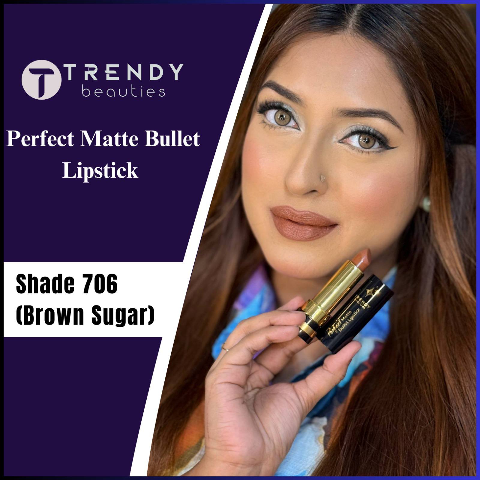 Trendy Beauties Perfect Matte Bullet Lipstick – Soft Matte & Long Lasting