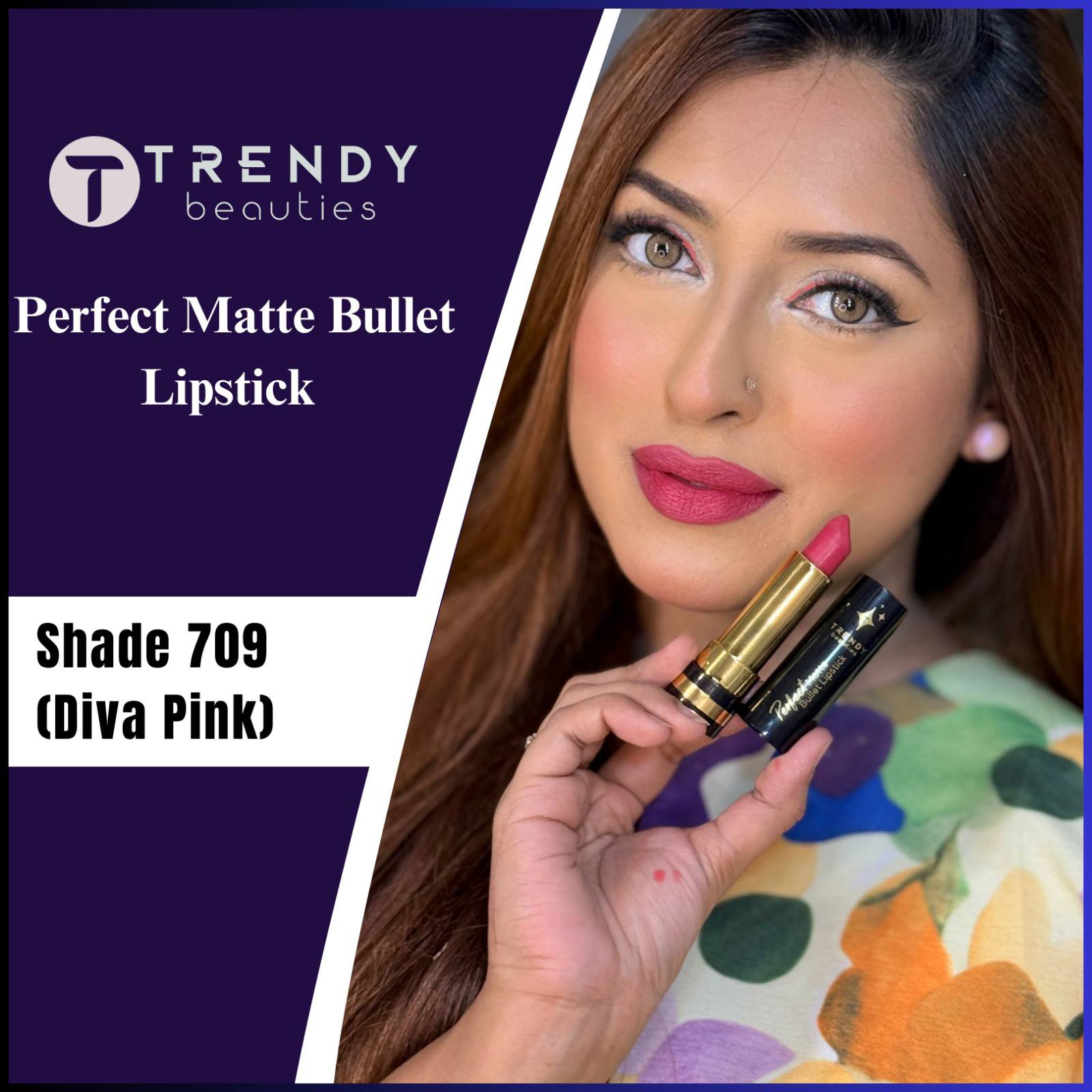 Trendy Beauties Perfect Matte Bullet Lipstick – Soft Matte & Long Lasting