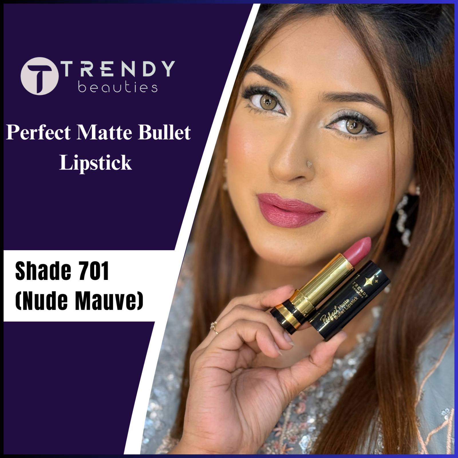 Trendy Beauties Perfect Matte Bullet Lipstick – Soft Matte & Long Lasting