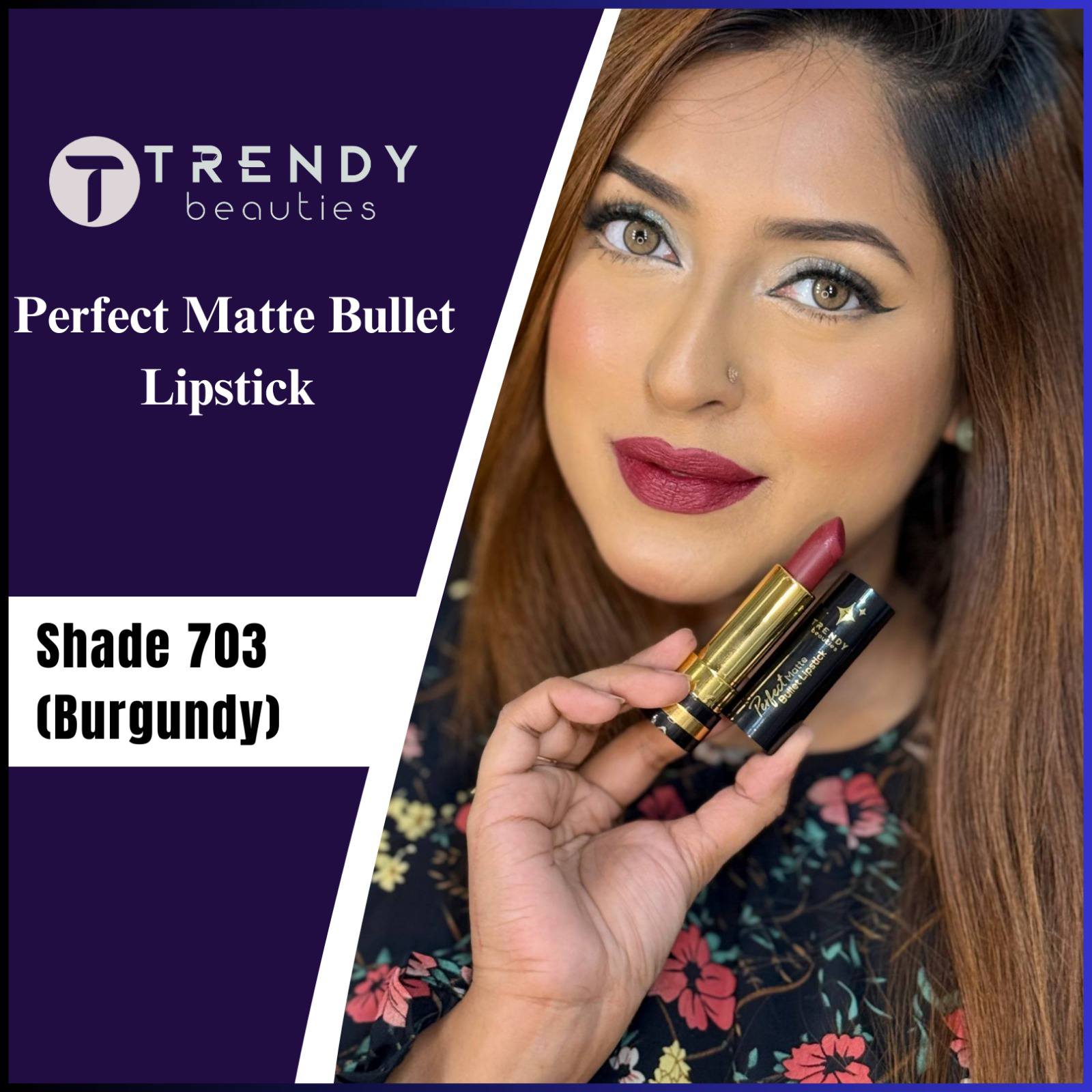 Trendy Beauties Perfect Matte Bullet Lipstick – Soft Matte & Long Lasting