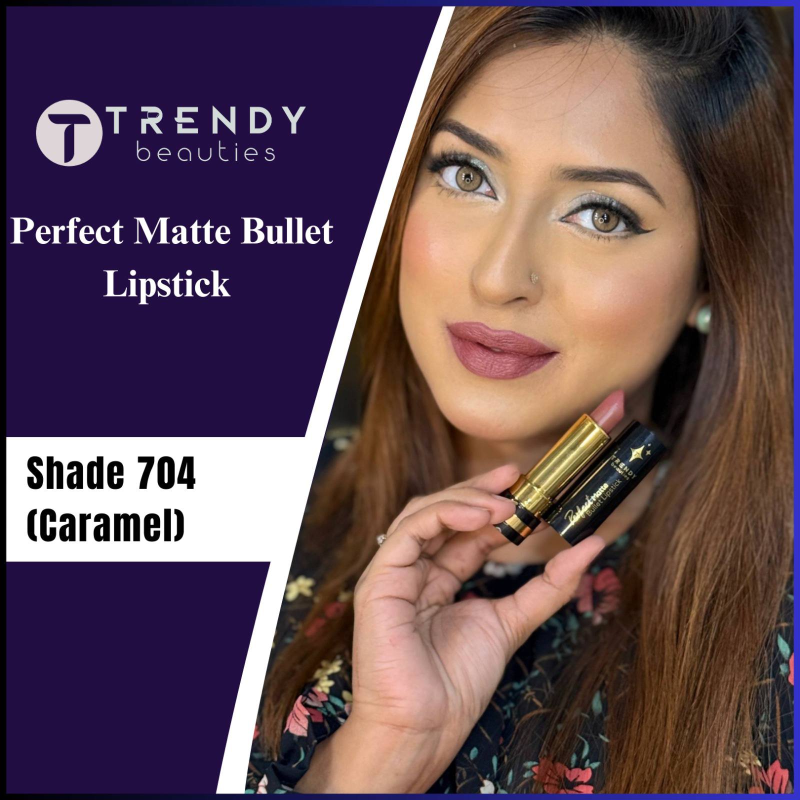 Trendy Beauties Perfect Matte Bullet Lipstick – Soft Matte & Long Lasting
