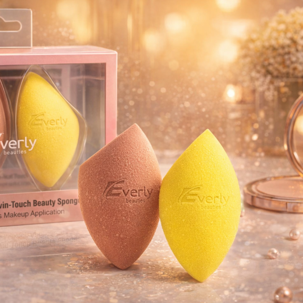 Everly Beauties Duo Glo Twin Touch Beauty Sponge | Dual Shape Makeup Blender