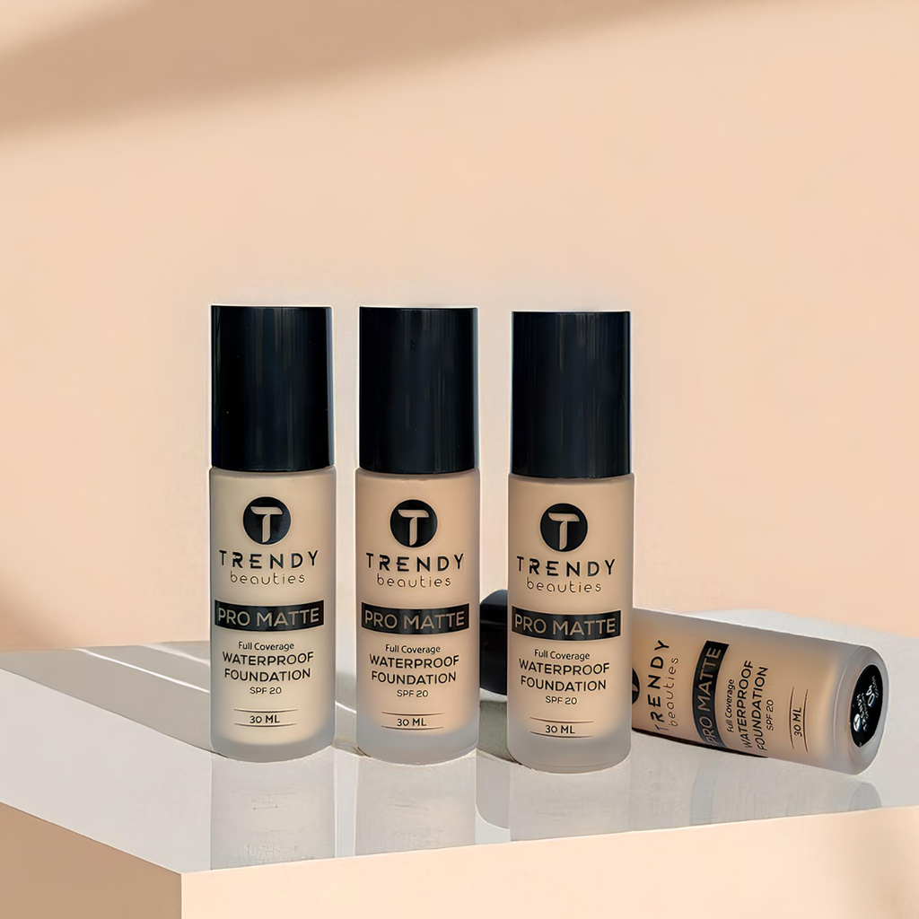 TRENDY Beauties Pro Matte Full Coverage Waterproof Foundation SPF20