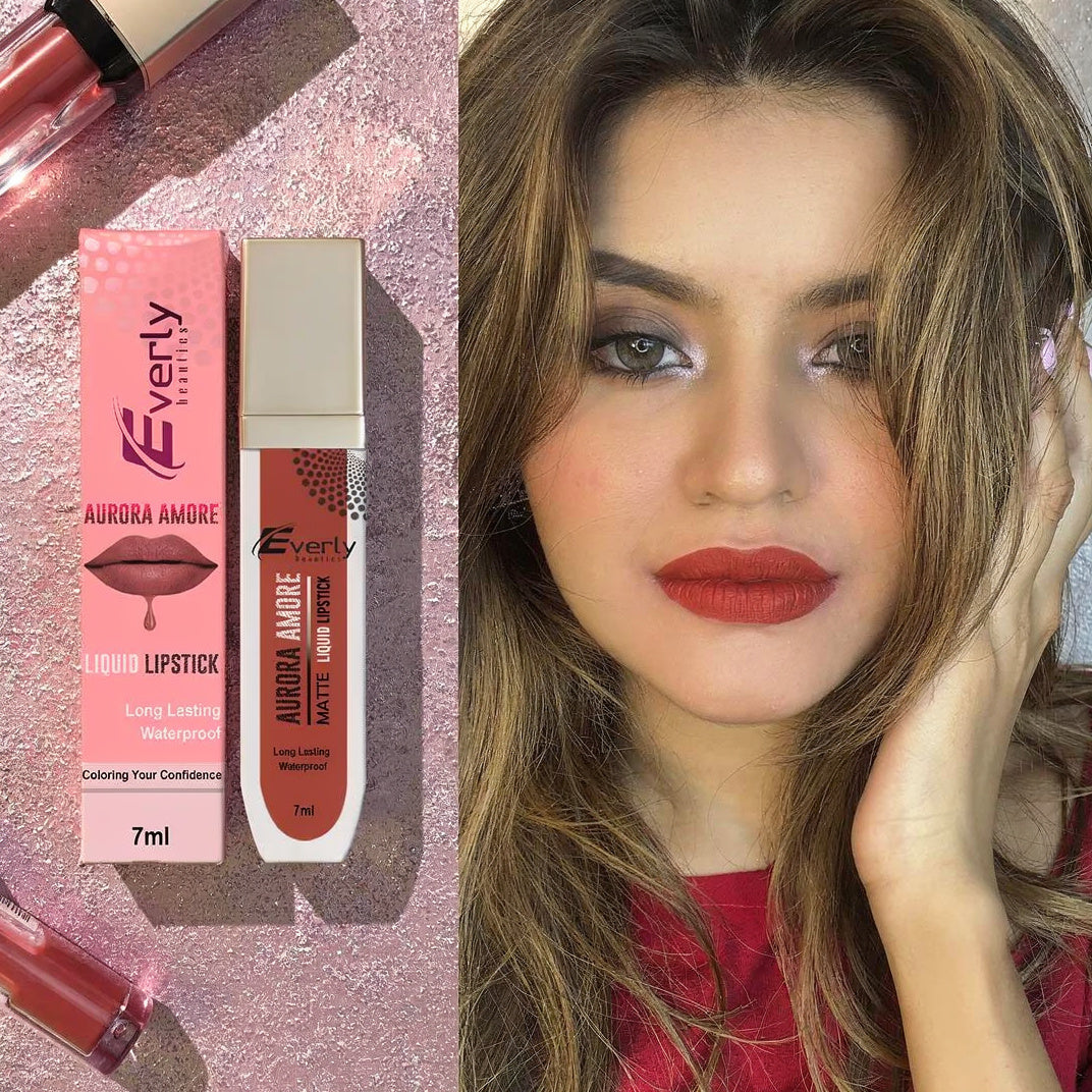 Everly Beauties Aurora Amore Matte Liquid Lipstick | Long-Lasting Waterproof Matte