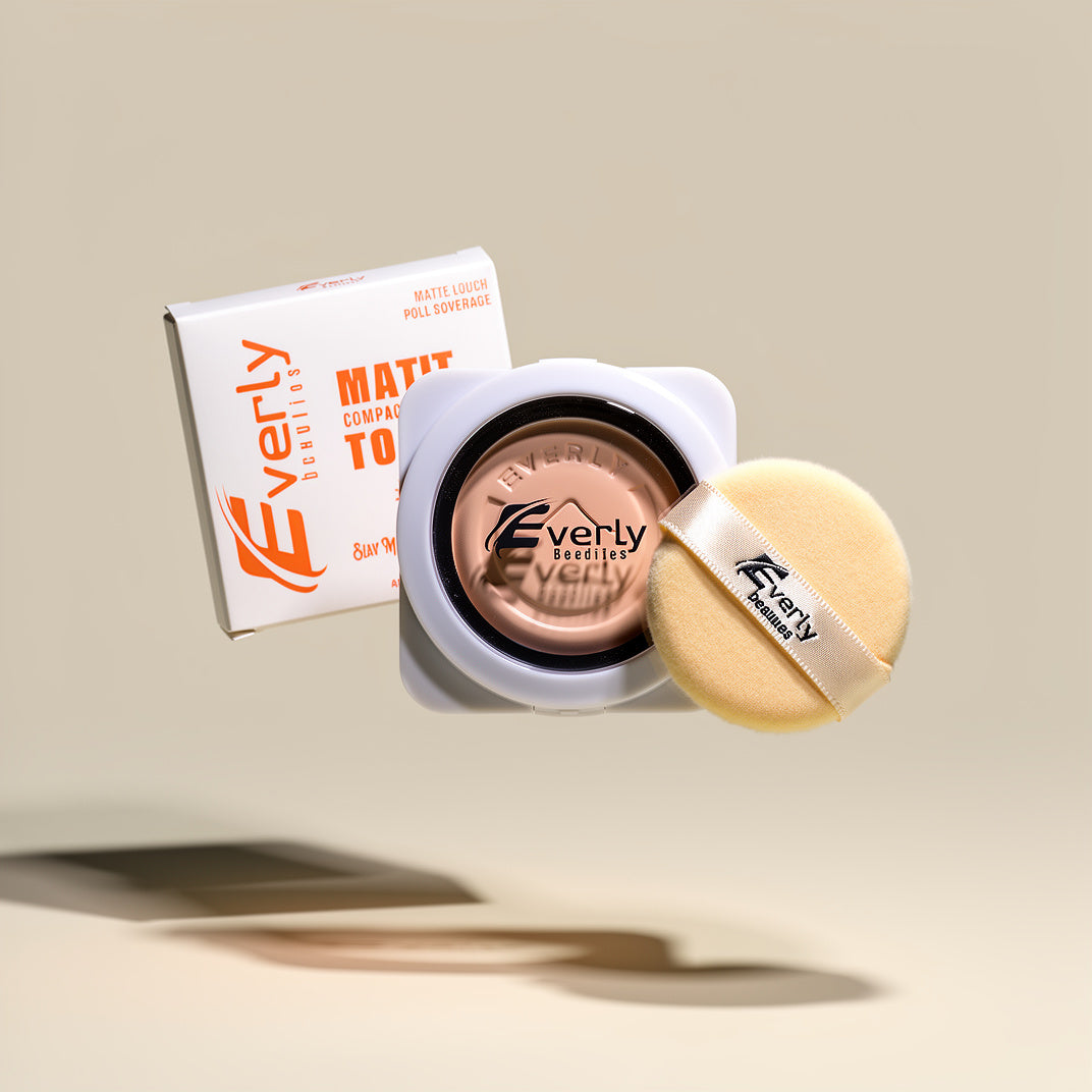 Everly Beauties Matte Touch Compact Powder SPF 15++ | Oil Control Matte Finish