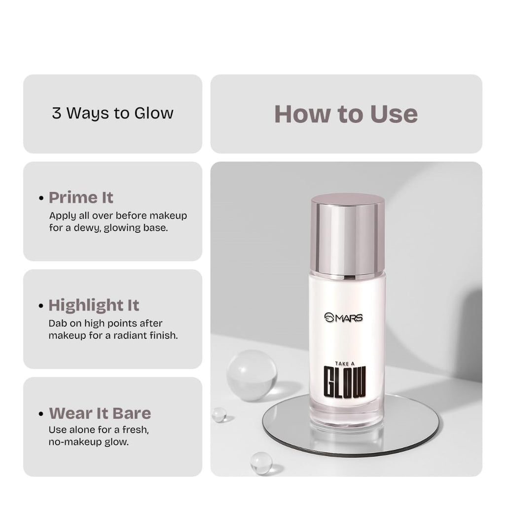 MARS Take A Glow Illuminating Primer + Strobe Cream 3-in-1 (30ml) Moon Glow
