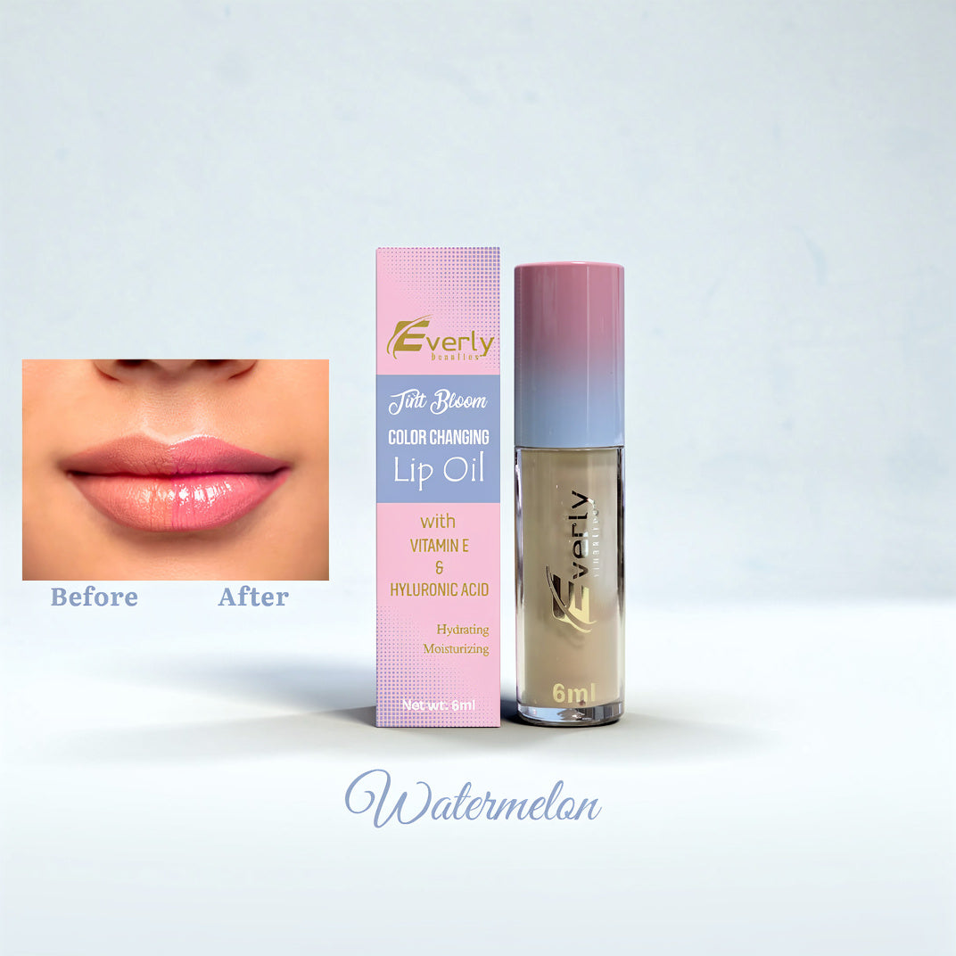 Everly Beauties Tint Bloom Color Changing Lip Oil | Hydrating Glossy Lip Oil