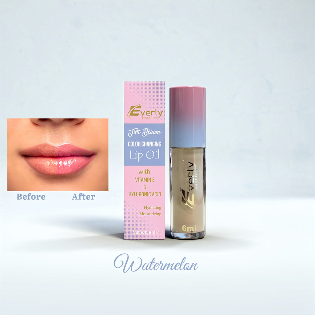 Everly Beauties Tint Bloom Color Changing Lip Oil | Hydrating Glossy Lip Oil