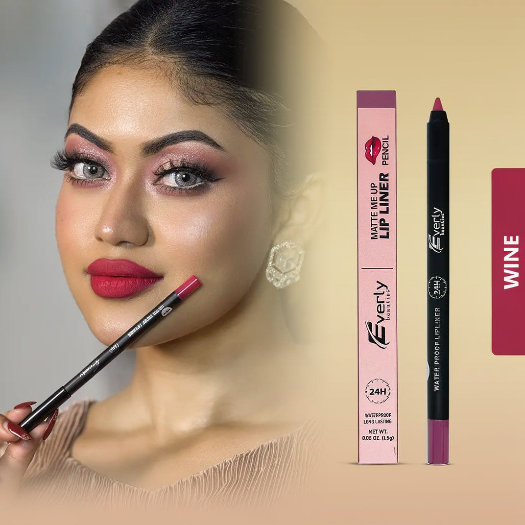 Everly Beauties Matte Me Up Lip Liner Pencil | Long-Lasting Matte Lip Liner