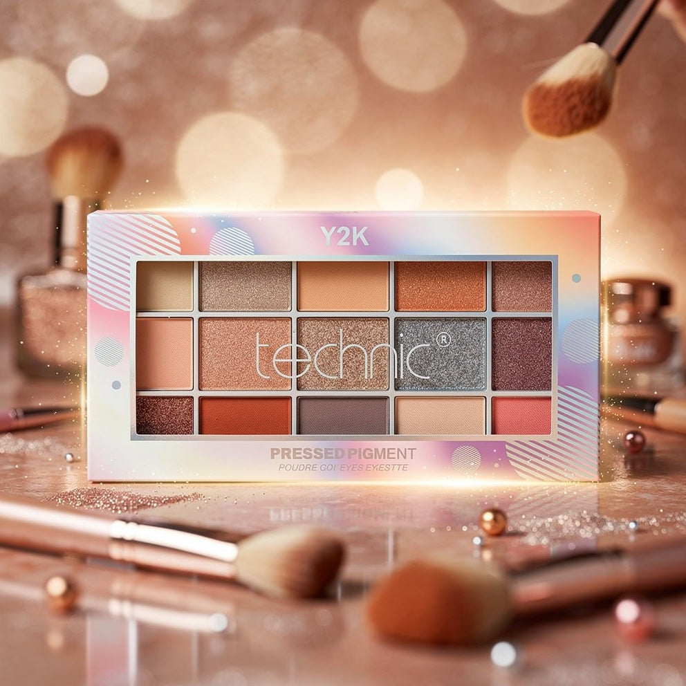 Technic Pressed Pigment Eyeshadow Palette Y2K | Bold Y2K Shades in Bangladesh